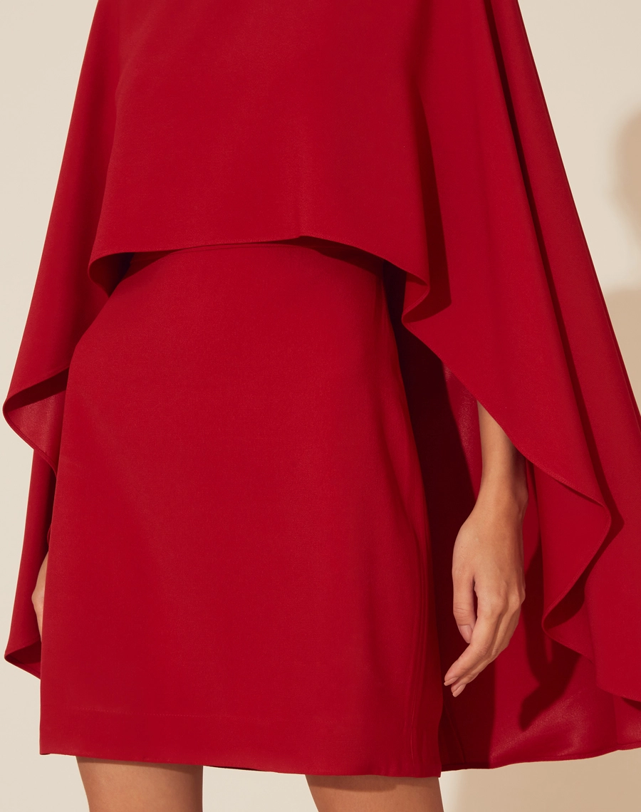 Vestido Curto Nick confeccionado em Crepe Patou.