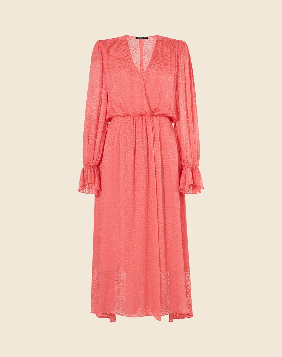 Vestido Midi Arni, confeccionado em viscose com seda, tecido com toque macio. <br/>