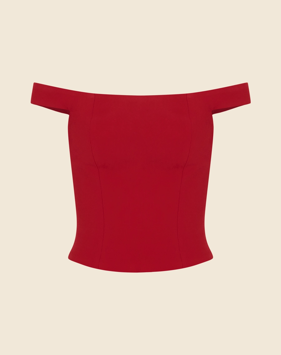 Top Luana confeccionado em Crepe Patou.