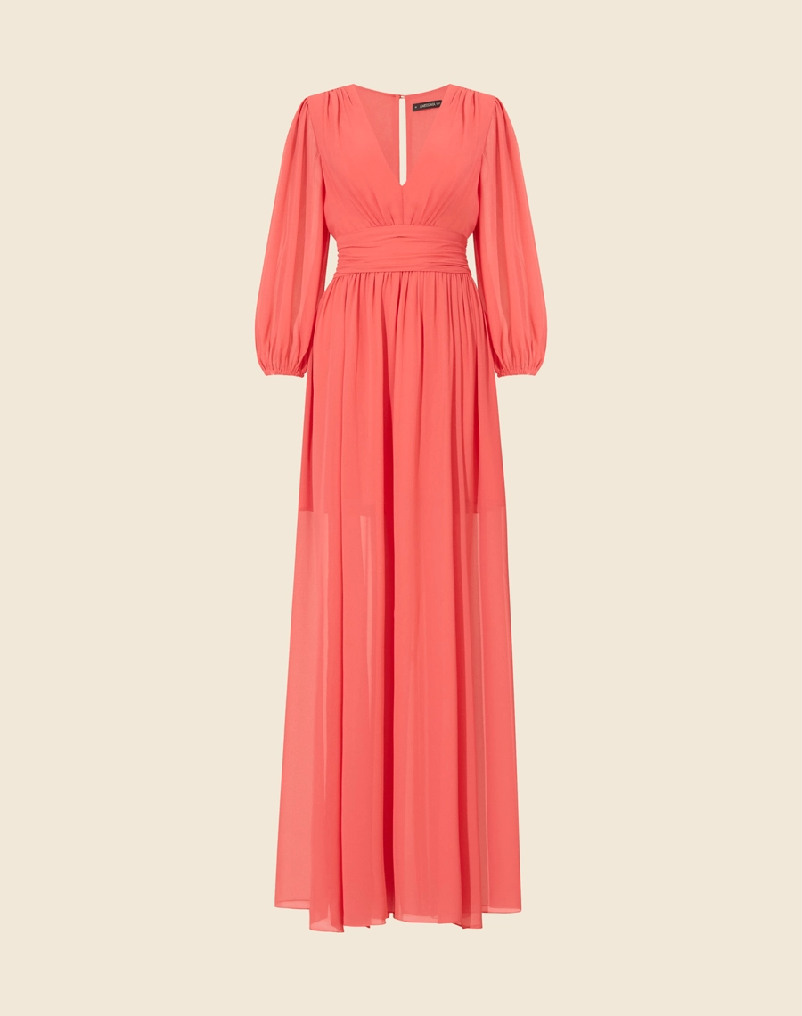Vestido Longo Zaida confeccionado em Chiffon.