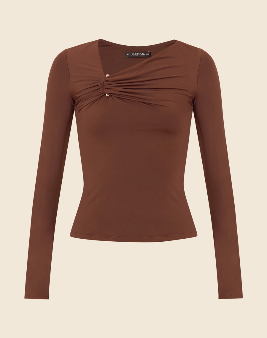 A Blusa Pamela é confeccionada em malha fluity. É versátil e perfeita para o dia a dia, podendo compor looks que transitam facilmente do trabalho para o lazer.