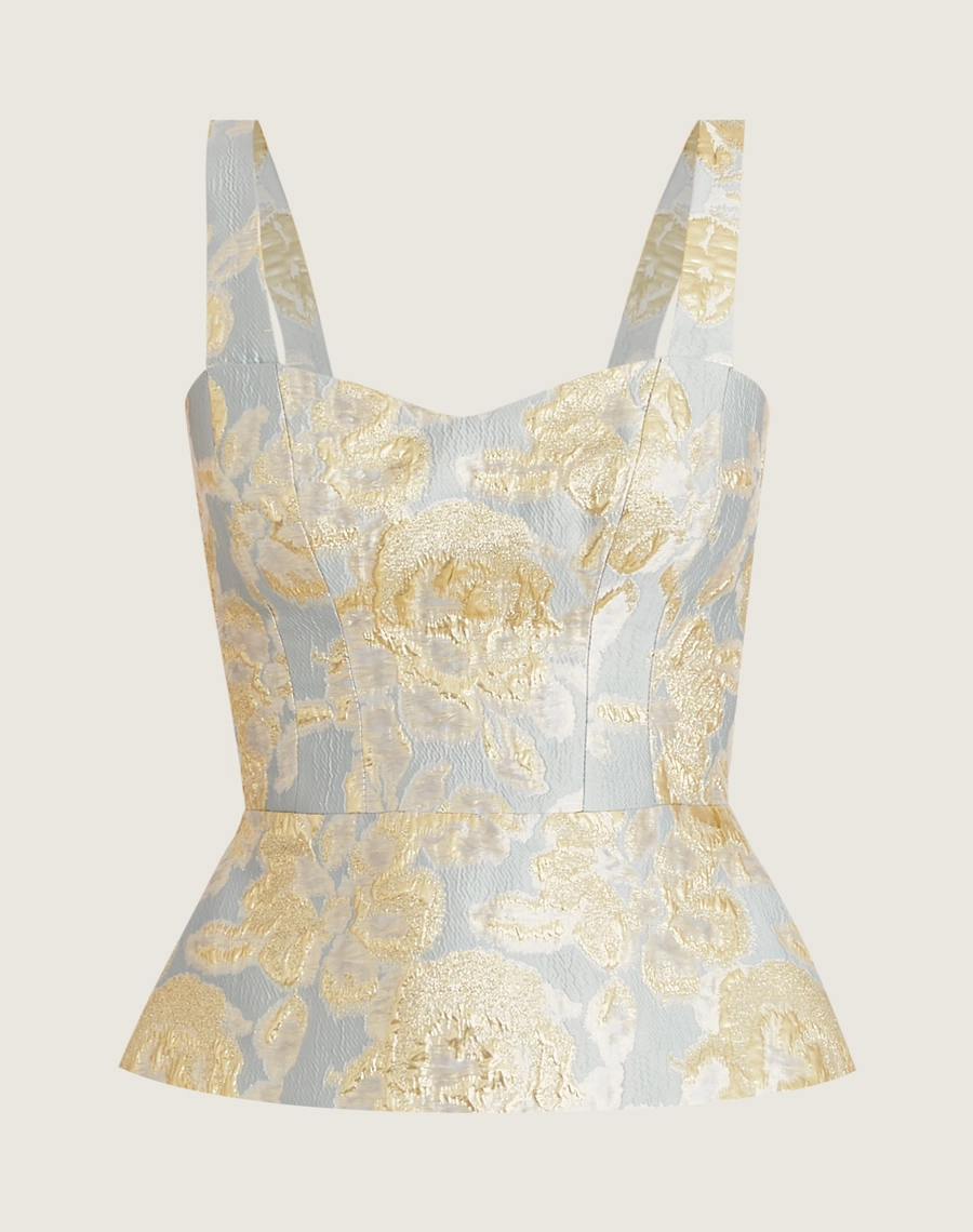 O Top Elisabete é confeccionado em jacquard, um tecido texturizado com caimento estruturado. Perfeito para transitar entre diferentes ocasiões, como coquetéis, jantares especiais ou ocasiões formais.