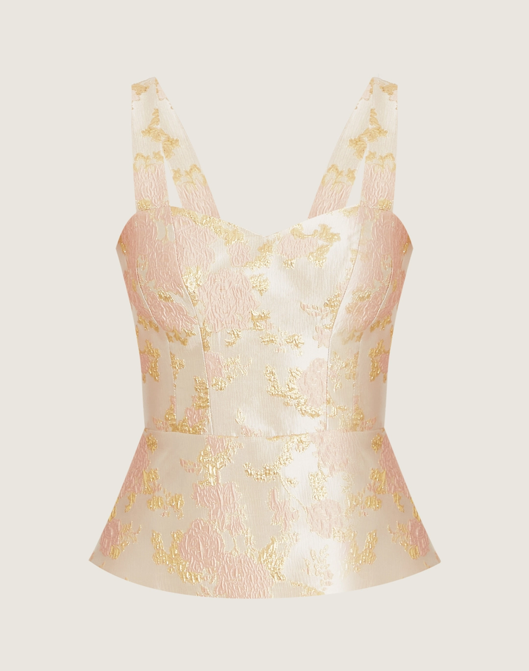 O Top Elisabete é confeccionado em jacquard, um tecido texturizado com caimento estruturado. Perfeito para transitar entre diferentes ocasiões, como coquetéis, jantares especiais ou ocasiões formais.