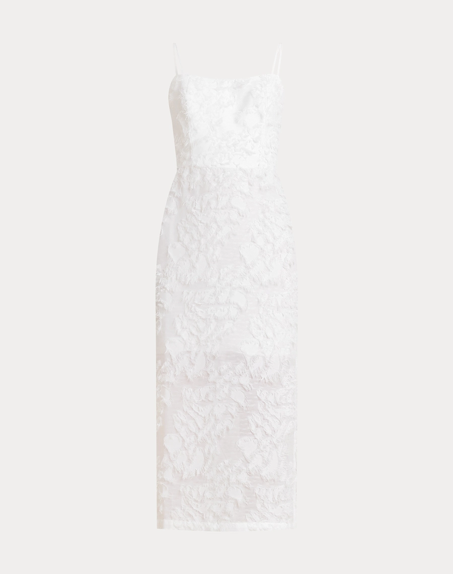 O Vestido Midi Sienna é confeccionado em Jacquard, tecido elegante e texturizado, conhecido pelo relevo suave e pelinhos que adicionam volume e sofisticação.