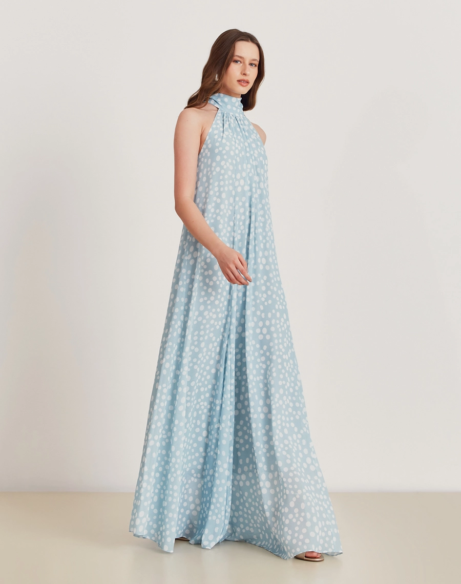 O Vestido Longo Analice é confeccionado em chiffon estampado. Perfeito para eventos casuais, passeios diurnos e brunches.