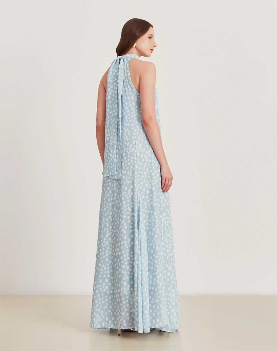O Vestido Longo Analice é confeccionado em chiffon estampado. Perfeito para eventos casuais, passeios diurnos e brunches.