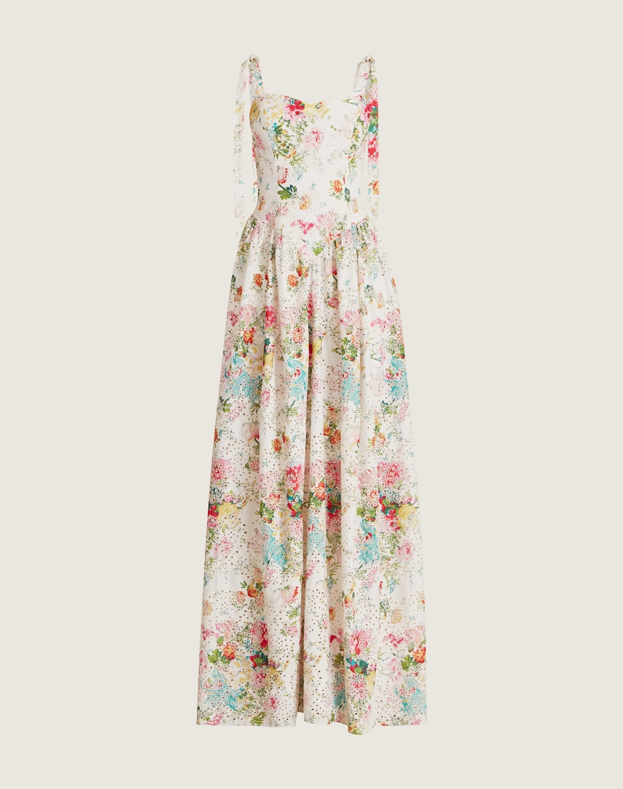O Vestido Longo Melis é confeccionado em laise garantindo leveza.
