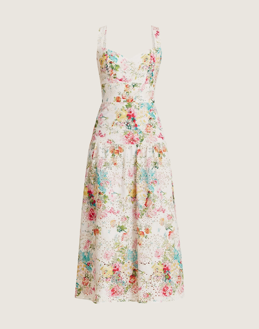 O Vestido Midi Melis é confeccionado em laise garantindo leveza.