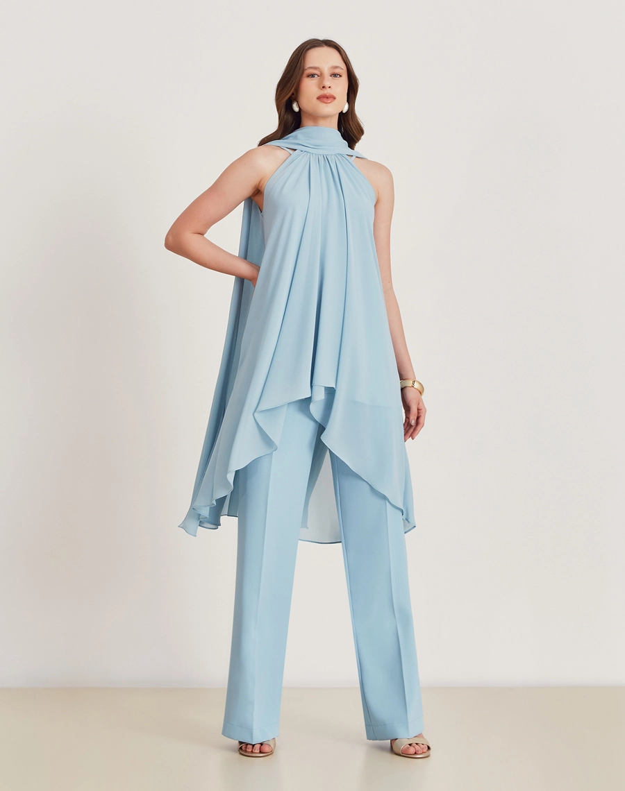 A Calça Juliette é confeccionada em crepe zara. É ideal para eventos casuais ou corporativos, podendo transitar por ocasiões durante o dia e a noite. 

