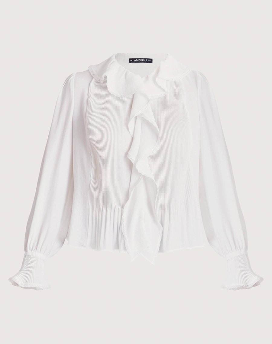A Blusa Lina é confeccionada em Cotton Paper, tecido que oferece conforto, resistência e um toque macio ao vestir.