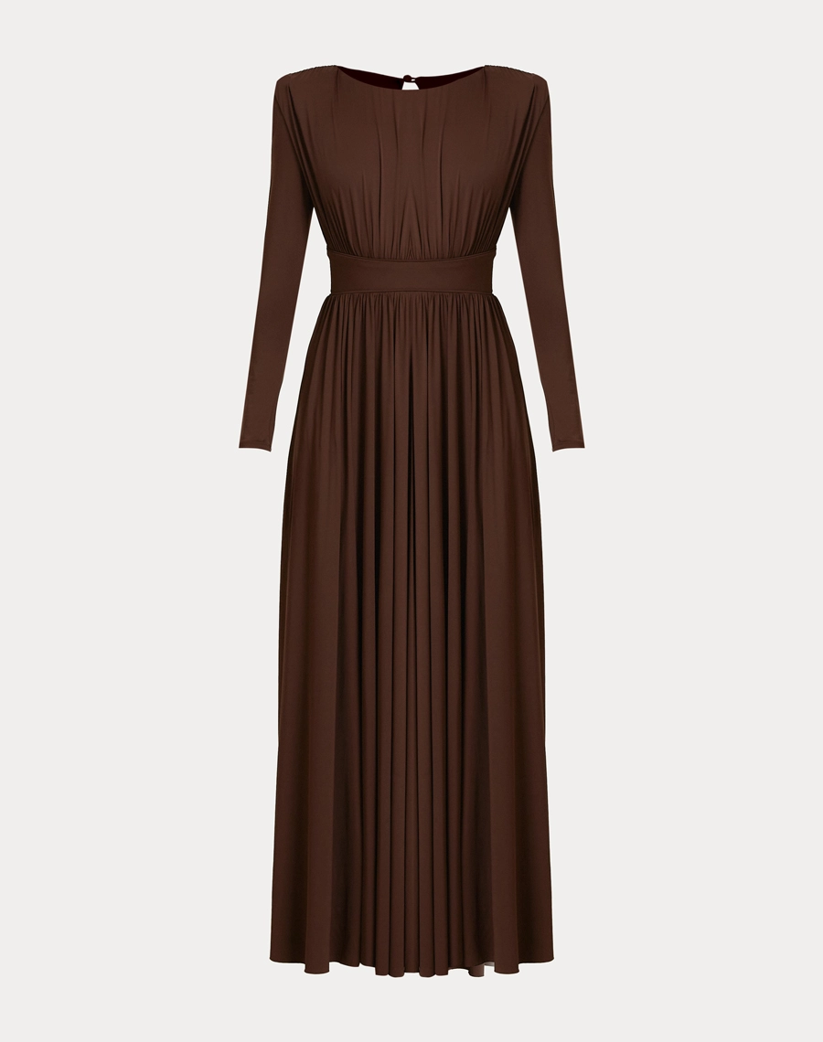 O Vestido Longo Melody é confeccionado em tecido Fluity, conhecido pelo toque extremamente macio, elasticidade confortável e caimento impecável.
