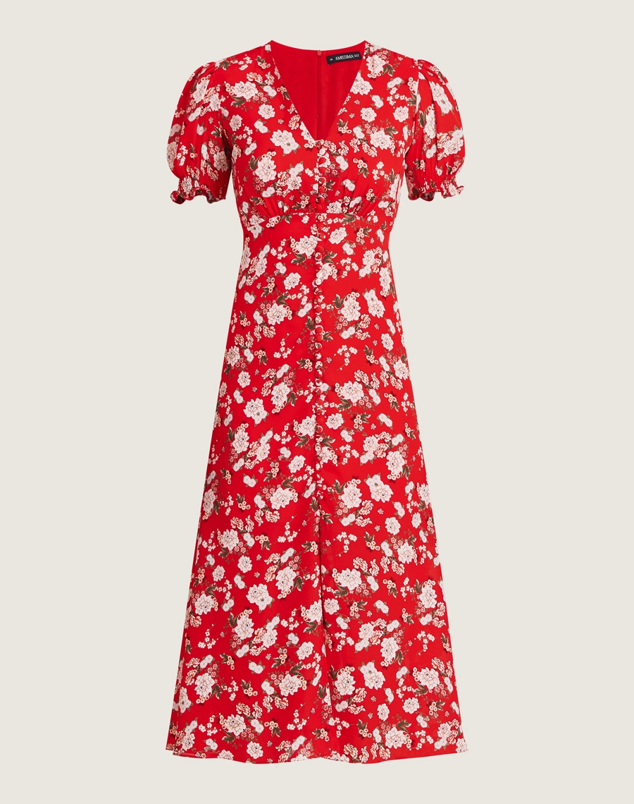O Vestido Midi Emilly é confeccionado em crepinho estampado, um tecido leve e fluido, que proporciona conforto nos dias mais frescos. 