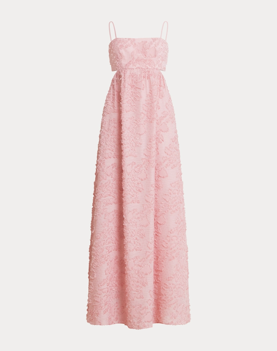 O Vestido Longo Anahi é confeccionado em Jacquard, tecido elegante e texturizado, conhecido pelo relevo suave e pelinhos que adicionam volume e sofisticação.