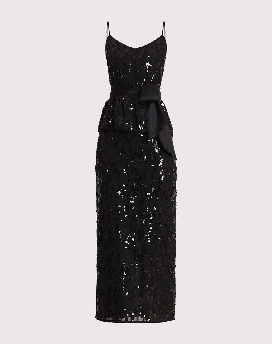 O Vestido Longo Mirela é confeccionado em paetê, tecido de brilho intenso, textura sofisticada e excelente caimento, proporcionando um visual luxuoso e impactante. <br/>
