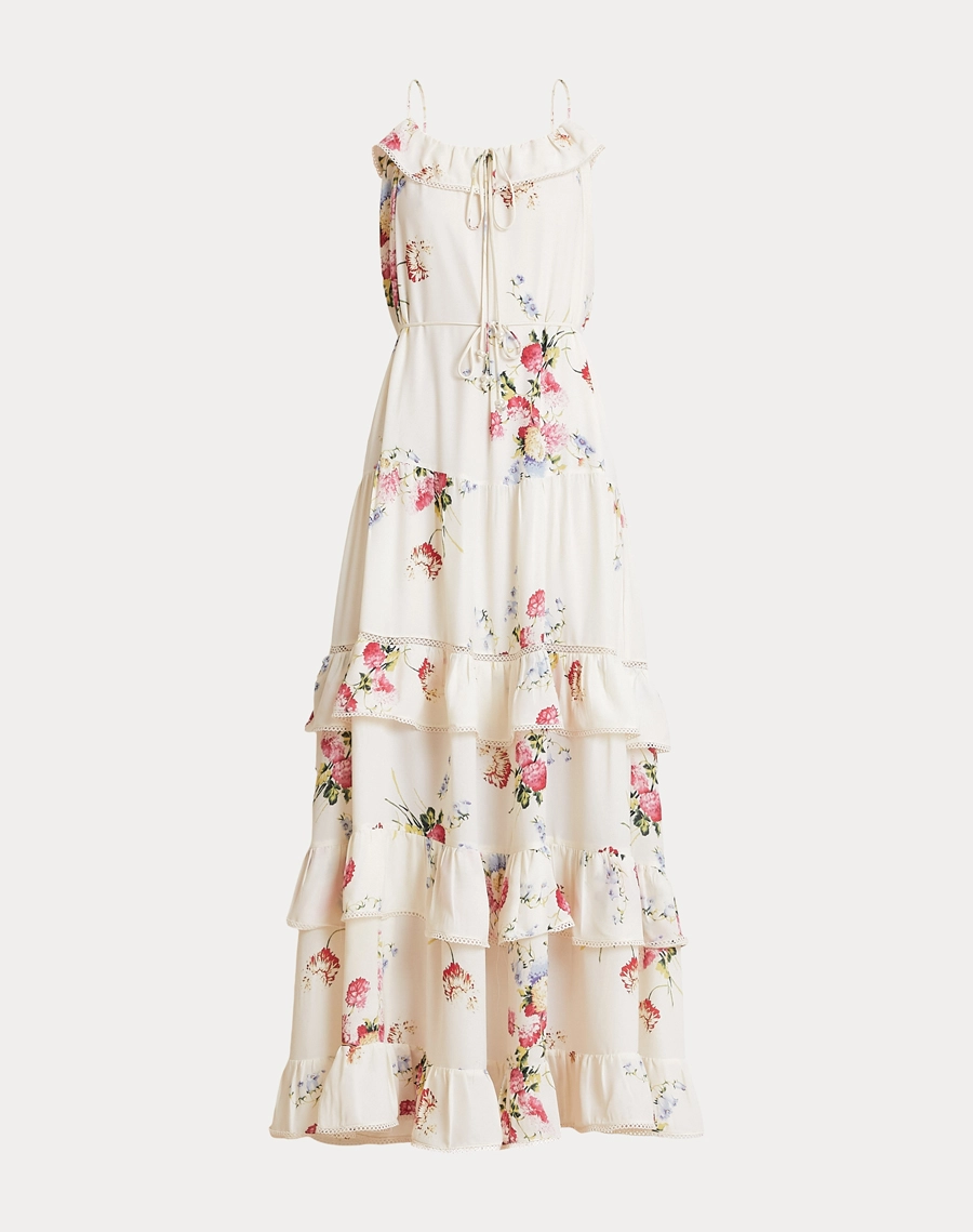 O Vestido Longo Dalia é confeccionada em Crepinho estampado de toque macio e caimento leve, com estampa floral delicada que traz feminilidade e um ar sofisticado.