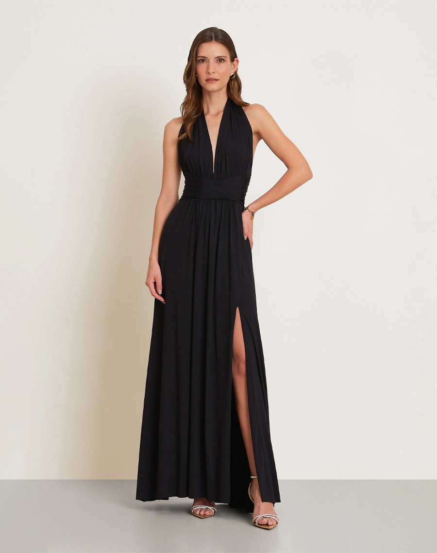 O Vestido Longo Niara é confeccionado em Malha Fluity, tecido leve, macio e de ótimo caimento, com toque suave e fluido. <br/>