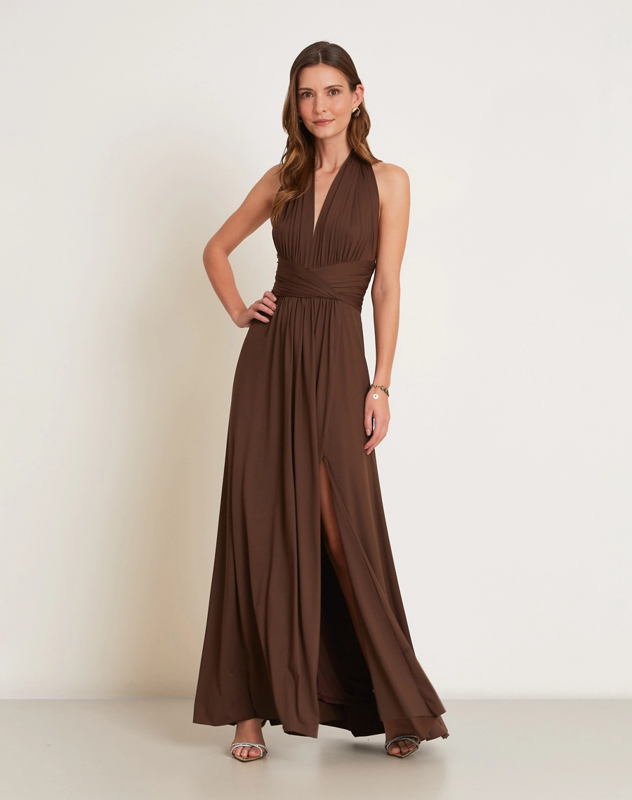 O Vestido Longo Niara é confeccionado em Malha Fluity, tecido leve, macio e de ótimo caimento, com toque suave e fluido. <br/>