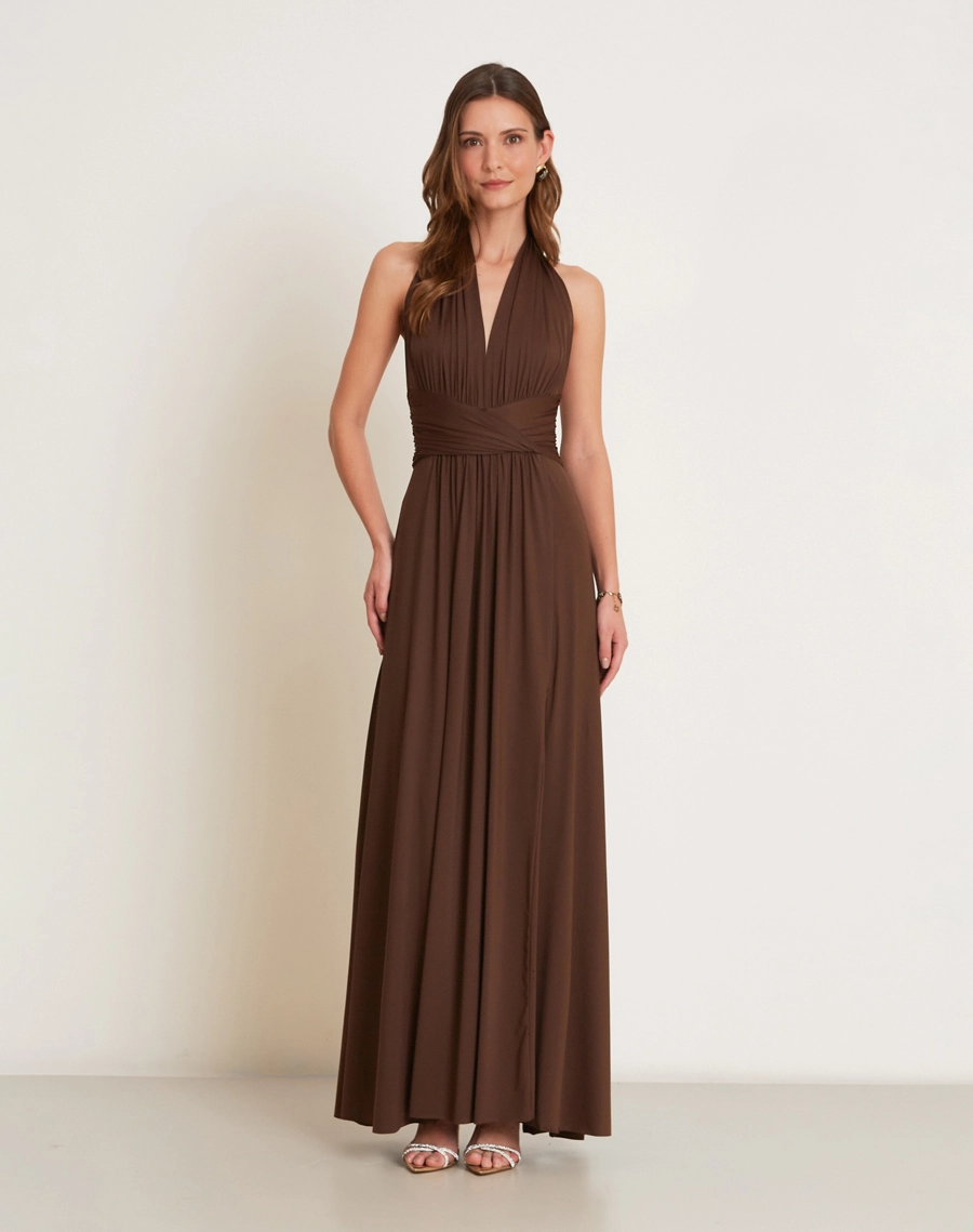 O Vestido Longo Niara é confeccionado em Malha Fluity, tecido leve, macio e de ótimo caimento, com toque suave e fluido. <br/>