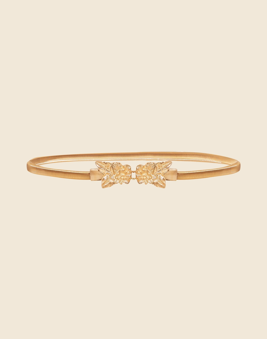 O Cinto Flor é uma peça sofisticada e minimalista, confeccionada em metal de alta qualidade.