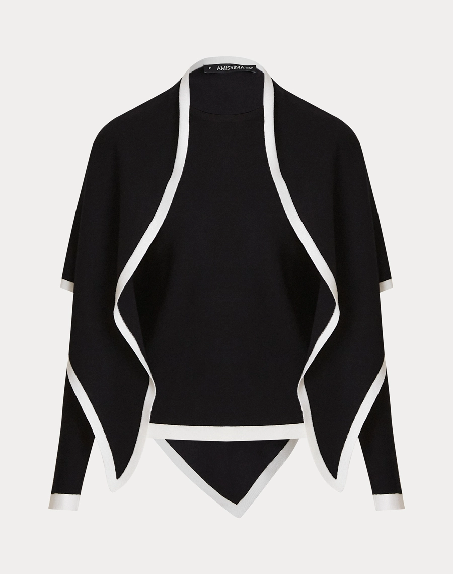 A Blusa Com Xale Coco é confeccionada em tricô, tecido leve, com toque macio e caimento fluido que proporciona conforto e elegância. 
